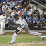 American League's Grant Balfour, of the Oakland Athletics, pitches during the sixth inning of the MLB All-Star baseball game, on Tuesday, July 16, 2013, in New York. (AP Photo/Matt Slocum)