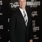 Hockey broadcast analyst Pierre McGuire poses for a photo before the NHL Awards, Wednesday, June 20, 2012, in Las Vegas. (AP Photo/Julie Jacobson)