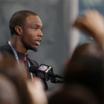 West Virginia receiver Tavon Austin answers a question during a news conference at the NFL football scouting combine in Indianapolis, Friday, Feb. 22, 2013. (AP Photo/Michael Conroy)
