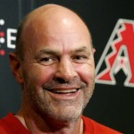 Arizona Diamondbacks manager Kirk Gibson laughs as he talks with reporters a day prior to the start of baseball spring training for pitchers and catchers, at the Diamondbacks' training facility Thursday, Feb. 6, 2014, in Scottsdale, Ariz. (AP Photo/Ross D. Franklin)
