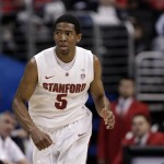 Stanford's Chasson Randle makes his way down the court after making a basket during the first half of an NCAA college basketball game against Arizona State at the Pac-12 Conference tournament in Los Angeles, Wednesday, March 7, 2012. (AP Photo/Jae C. Hong)