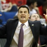 Arizona head coach Sean Miller reacts against Memphis during the first half of a West Regional NCAA tournament second round college basketball game, Friday, March 18, 2011 in Tulsa, Okla. (AP Photo)