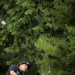 Phil Mickelson hits on the third hole during the fourth round of the U.S. Open golf tournament at Merion Golf Club, Sunday, June 16, 2013, in Ardmore, Pa. (AP Photo/Charlie Riedel)