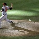 Baltimore Orioles pitcher Tommy Hunter delivers a pitch against the Arizona Diamondbacks during the 13th inning of a baseball game, Wednesday, Aug. 14, 2013, in Phoenix. (AP Photo/Matt York)