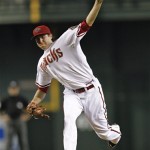 Arizona Diamondbacks' Tyler Skaggs delivers a pitch against the Miami Marlins during the third inning of a baseball game o Wednesday, Aug. 22, 2012, in Phoenix. (AP Photo/Matt York)