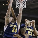 California forward Robert Thurman (34) dunks next to guard Allen Crabbe (23) during the second half of a second-round game against UNLV in the NCAA college basketball tournament in San Jose, Calif., Thursday, March 21, 2013. California won 64-61. (AP Photo/Jeff Chiu)