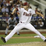 National League's Patrick Corbin, of the Arizona Diamondbacks, pitches during the fourth inning of the MLB All-Star baseball game, on Tuesday, July 16, 2013, in New York. (AP Photo/Matt Slocum)