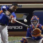 American League's Robinson Cano of the New York Yankees hits a home run during the MLB All-Star baseball Home Run Derby, Monday, July 15, 2013, in New York. (AP Photo/Frank Franklin II)