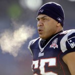 
              FILE - In this Jan. 10, 2010, file photo, New England Patriots linebacker Junior Seau (55) warms up on the field before an NFL wild-card playoff football game in Foxborough, Mass. The family of the late Junior Seau will not disrupt the Hall of Fame ceremonies on Aug. 8, 2015, despite their disagreement with a policy preventing live remarks during a posthumous induction. Seau, who took his own life in 2012, will be saluted with a video presentation in which his daughter, Sydney, will speak. (AP Photo/Charles Krupa, File)
            