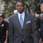
              FILE - In this Oct. 2, 2007, file photo, then-New York Knicks President and coach Isiah Thomas exits Manhattan federal court following the jury decision in the sexual harassment lawsuit against him and Madison Square Garden in New York. The WNBA has been thrown into the national conversation about domestic violence and sports, and now is facing a decision involving sexual harassment.  The league is reviewing the hiring of Isiah Thomas _ once the subject of a sexual harassment lawsuit _ as president of the New York Liberty, an announcement that caught the WNBA president off guard.  (AP Photo/Louis Lanzano, File)
            