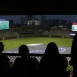 
              Fans wait during a rain delay in a baseball game between the Cincinnati Reds and the Chicago Cubs. Saturday, June 13, 2015, in Chicago. (AP Photo/Nam Y. Huh)
            