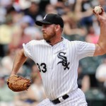 
              Chicago White Sox pitcher Zach Duke delivers against the Texas Rangers during a baseball game on Sunday, June 21, 2015, in Chicago. (AP Photo/Matt Marton)
            
