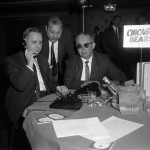 
              FILE - In a Dec. 2, 1963 file photo George Halas Jr., left, Abe Gibron, former Bears player now with the Washington Redskins, and Phil Handler, line coach for the Bears, sit at the Chicago Bears table during the football draft  at the Sherton Hotel in Chicago.  The NFL draft will begin in Chciago on Thursday April 30, 2015.(Eddie Wagner Sr./Chicago Tribune, via AP, File)   MANDATORY CREDIT CHICAGO TRIBUNE; CHICAGO SUN-TIMES OUT; DAILY HERALD OUT; NORTHWEST HERALD OUT; THE HERALD-NEWS OUT; DAILY CHRONICLE OUT; THE TIMES OF NORTHWEST INDIANA OUT; TV OUT; MAGS OUT; NO SALES
            