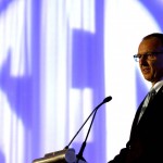 
              SEC Commissioner Greg Sankey speaks during the Southeastern Conference NCAA college football media days, Monday, July 13, 2015, in Hoover, Ala. (AP Photo/Butch Dill)
            