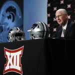 
              Kansas State head football coach Bill Snyder addresses attendees at NCAA college Big 12 Conference Football Media Days Monday, July 20, 2015, in Dallas. (AP Photo/Tony Gutierrez)
            
