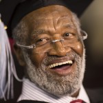 
              Former University of Minnesota great and Pro Football Hall of Famer Bobby Bell speaks to the media before graduating college, Thursday, May 14, 2015, at Mariucci Arena at the University of Minnesota in Minneapolis. Fifty-two years after he left campus for pro football, Bell returned to earn his degree in parks, recreation and leisure studies and walk in graduation ceremonies on Thursday. (Renee Jones Schneider/Star Tribune via AP)  MANDATORY CREDIT; ST. PAUL PIONEER PRESS OUT; MAGS OUT; TWIN CITIES LOCAL TELEVISION OUT
            