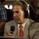 
              Alabama coach Nick Saban speaks to the media during a radio interview at the Southeastern Conference NCAA college football media days, Wednesday, July 15, 2015, in Hoover, Ala. (AP Photo/Brynn Anderson)
            