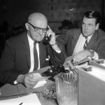 
              FILE - In a Dec. 2, 1963, file photo George Halas, left, the owner and coach of the Bears, and George Allen, defensive coach for the Bears, work at the football draft held at the Sheraton Hotel on Dec. 2, 1963, in Chicago.  The NFL Draft will be held in Chicago beginning Thursday, April 30, 2015. (Ed Wagner Sr./Chicago Tribune, via AP, File)   MANDATORY CREDIT CHICAGO TRIBUNE; CHICAGO SUN-TIMES OUT; DAILY HERALD OUT; NORTHWEST HERALD OUT; THE HERALD-NEWS OUT; DAILY CHRONICLE OUT; THE TIMES OF NORTHWEST INDIANA OUT; TV OUT; MAGS OUT; NO SALES
            