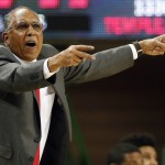 
              FILE - In this March 6, 2015, file photo, Texas Tech  head coach Tubby Smith points to his defense in the second half of an NCAA college basketball game against Baylor in Waco, Texas. The National Association For Coaching Equity and Development, a group led by Texas Tech coach Tubby Smith, Georgetown coach John Thompson III and former Georgia Tech coach Paul Hewitt, issued a statement to The Associated Press on Friday, May 29, 2015, saying it applauds the NCAA's effort to better prepare students for the rigors of college but feels the changes disproportionately target minority and less affluent students. (AP Photo/Jerry Larson, File)
            